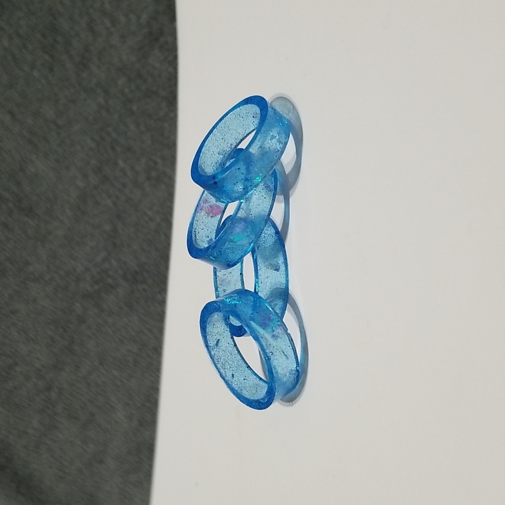 Blue Iridescent Ocean Ring